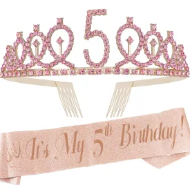 5th Birthday Gifts for Girls, 5th Birthday Decorations for Girl, 5th Birthday Tiara