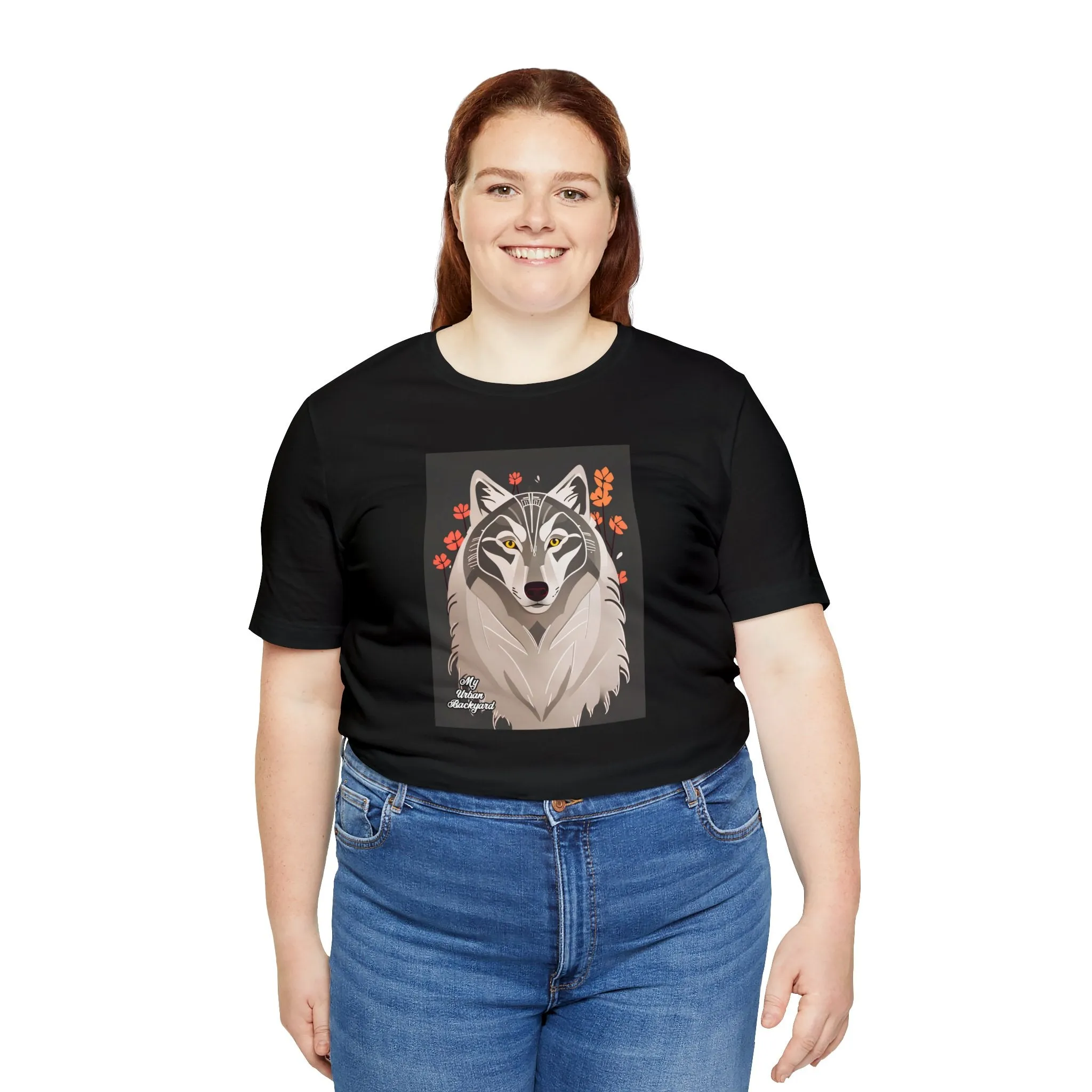 Art Deco Wolf, Soft 100% Jersey Cotton T-Shirt, Unisex, Short Sleeve, Retail Fit