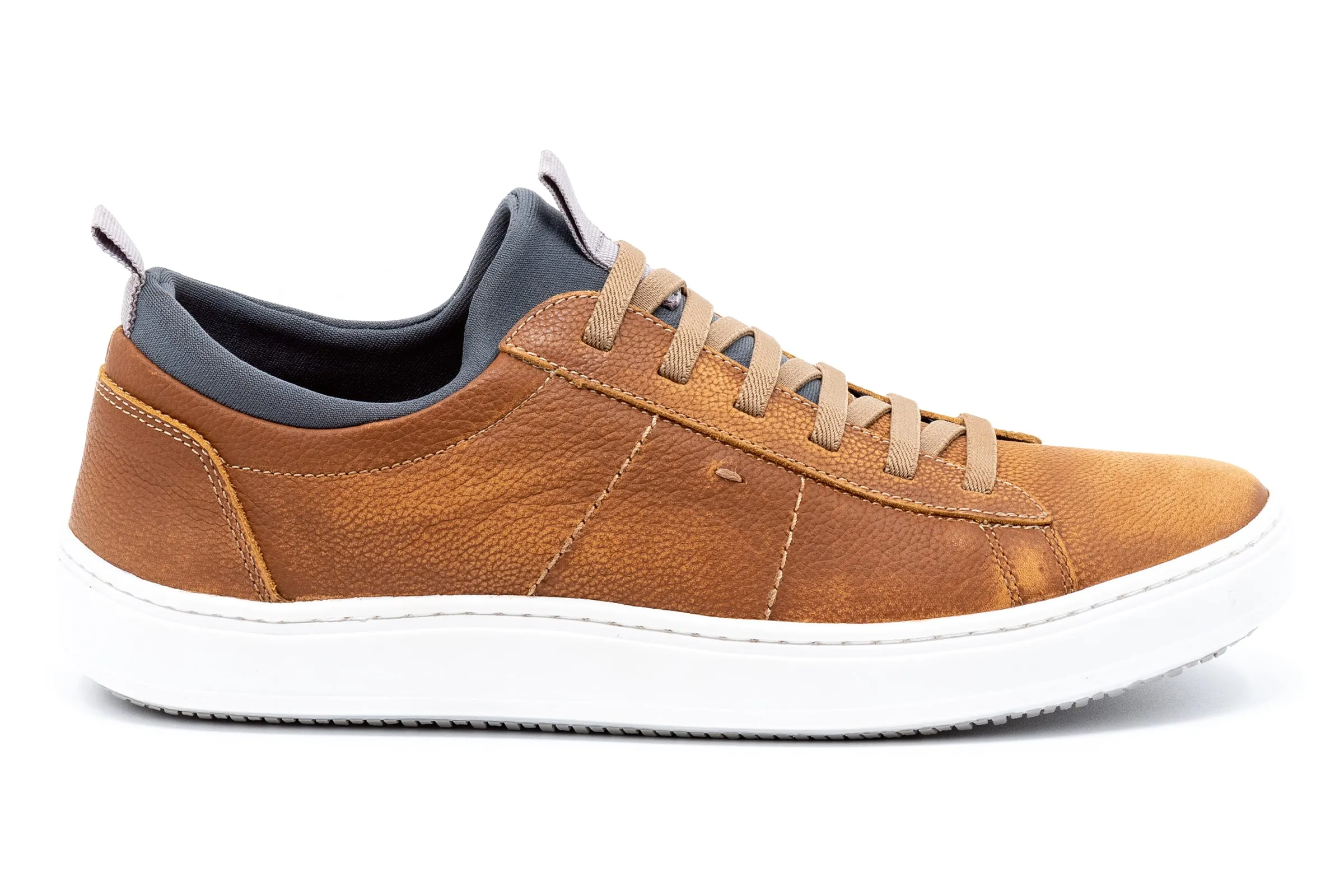 Cameron Pebble Grain Sneakers - Old Saddle