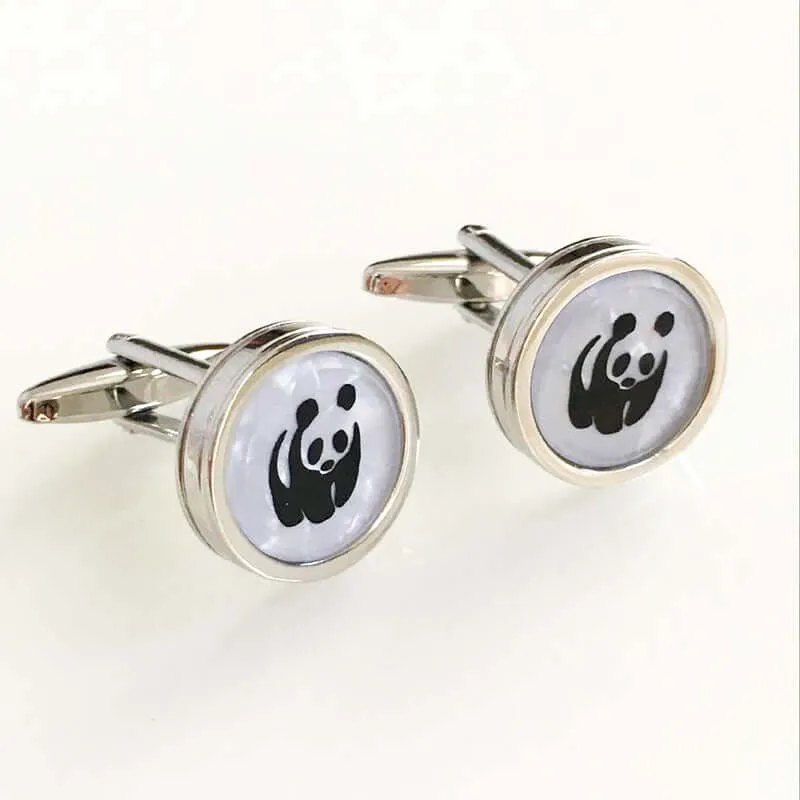 Chinese Style Little Panda Cartoon Men's Children's Swank Cufflinks