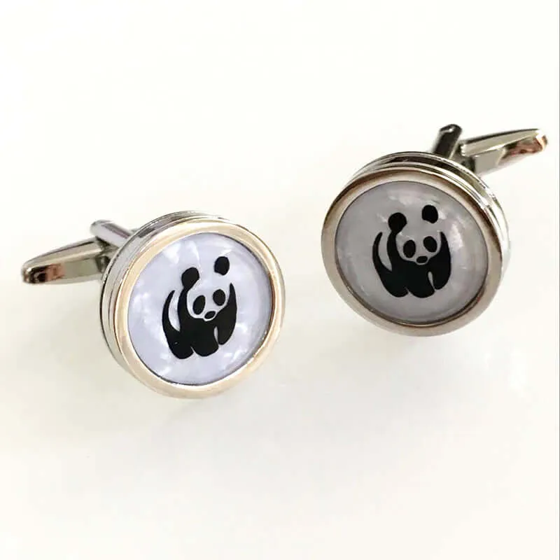 Chinese Style Little Panda Cartoon Men's Children's Swank Cufflinks