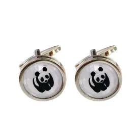 Chinese Style Little Panda Cartoon Men's Children's Swank Cufflinks