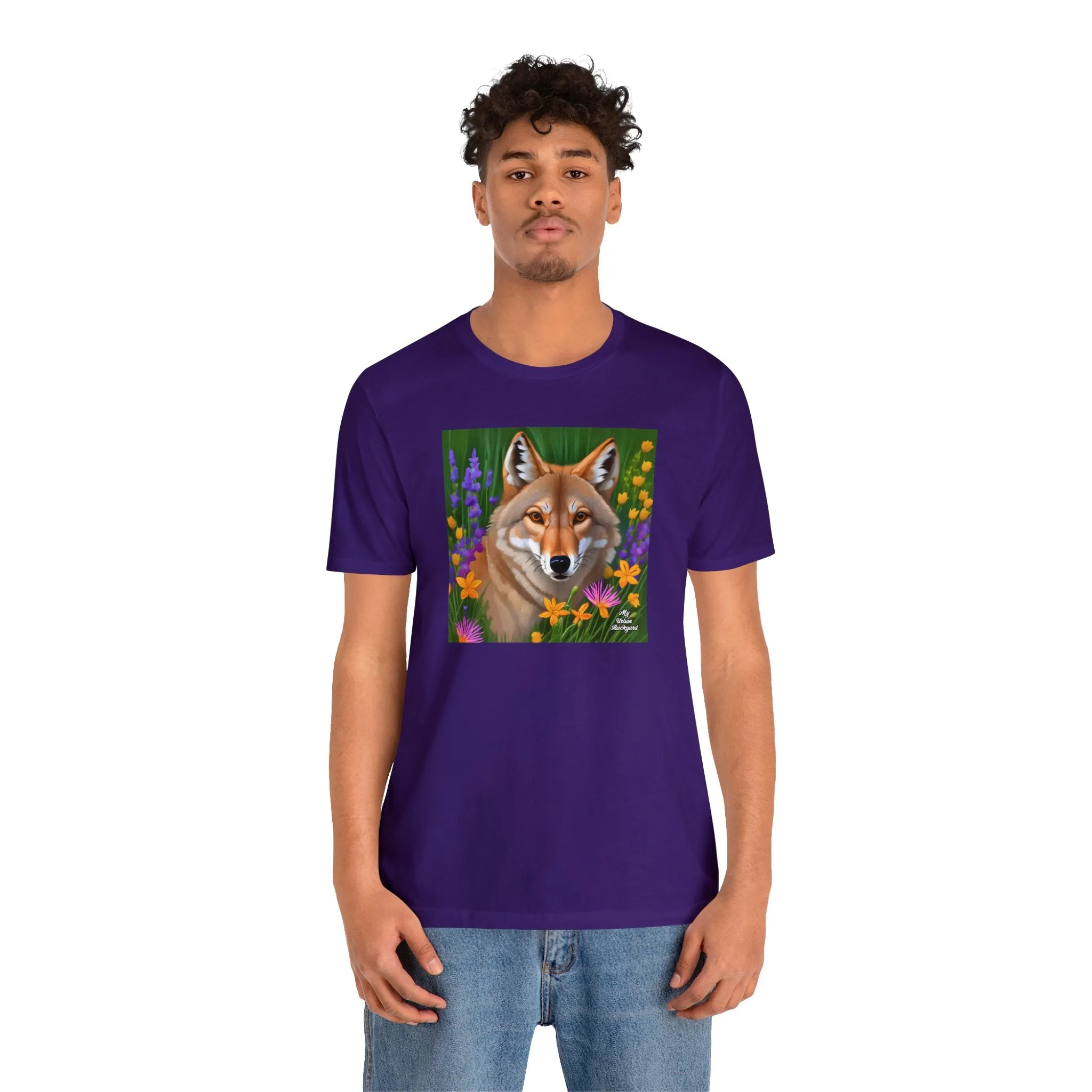 Coyote Portrait, Soft 100% Jersey Cotton T-Shirt, Unisex, Short Sleeve, Retail Fit