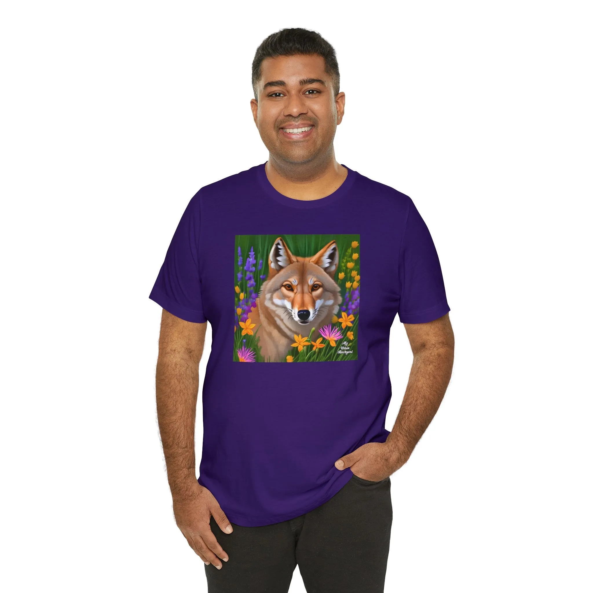 Coyote Portrait, Soft 100% Jersey Cotton T-Shirt, Unisex, Short Sleeve, Retail Fit