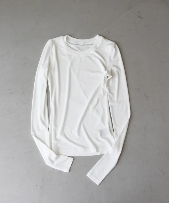 FAX COPY EXPRESS The round neck long sleeve T "WHITE"