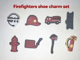 Firefighters shoe charms, by the set or individually