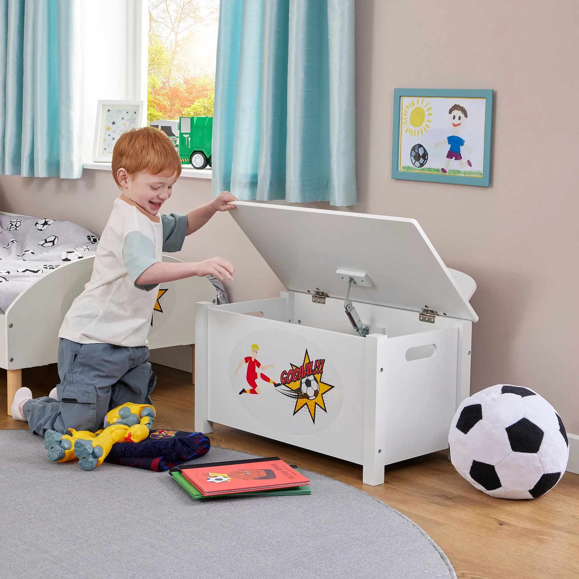 Kid’s Wooden Football Toy Box