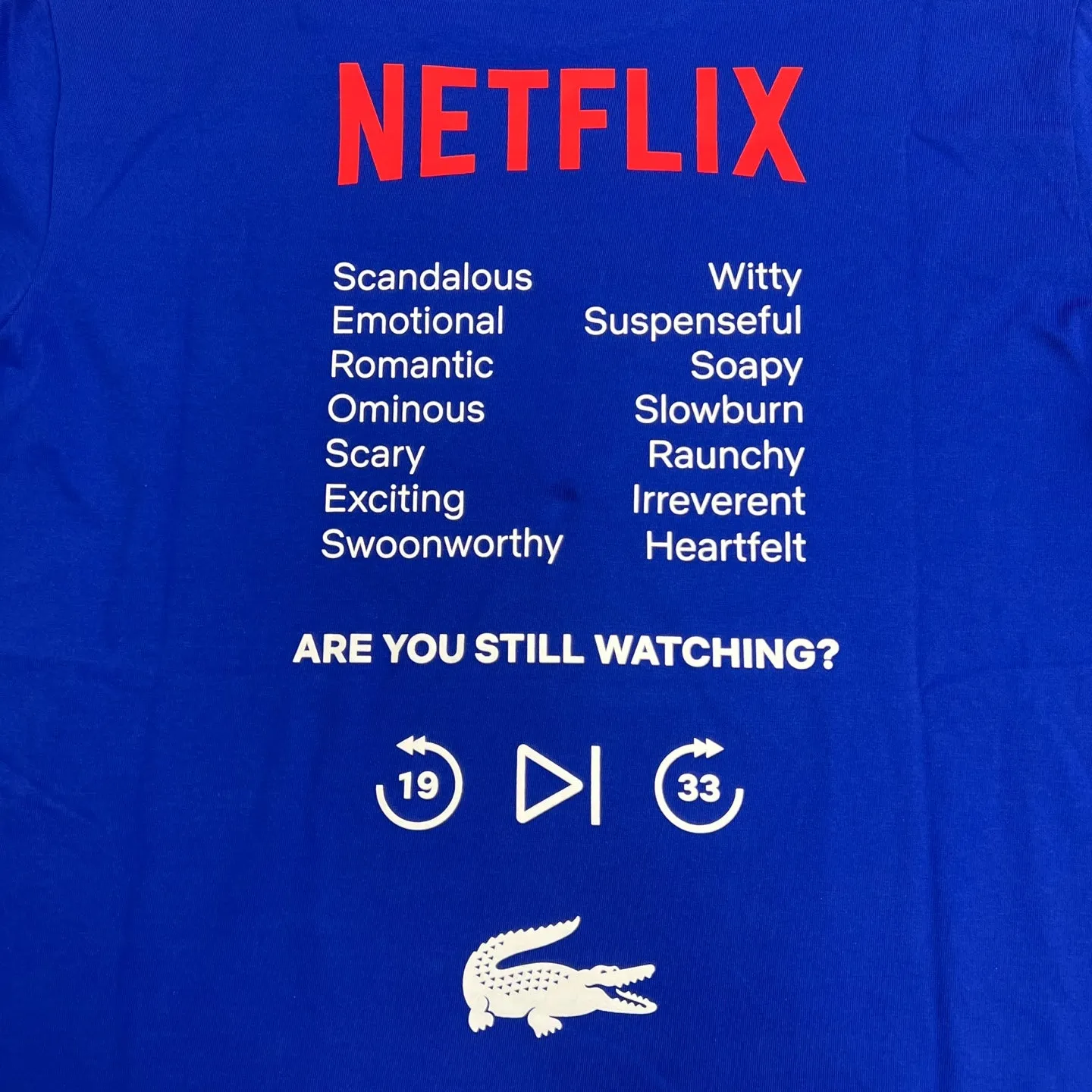 LACOSTE x NETFLIX Unisex Loose Fit Organic Cotton T-shirt