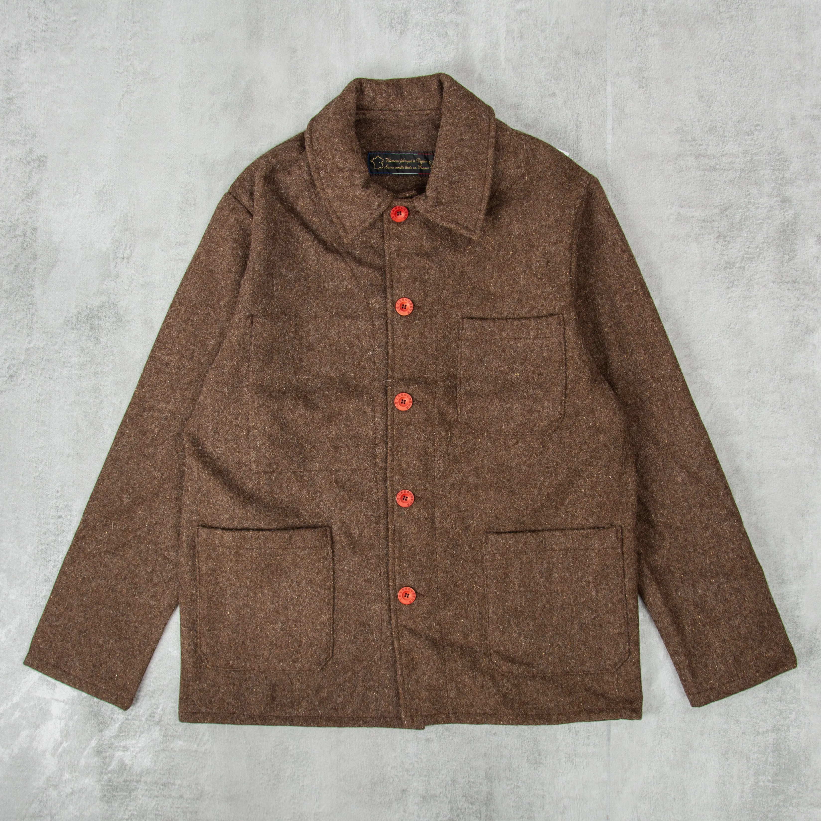 Le Laboureur Wool Work Jacket - Marron Brown