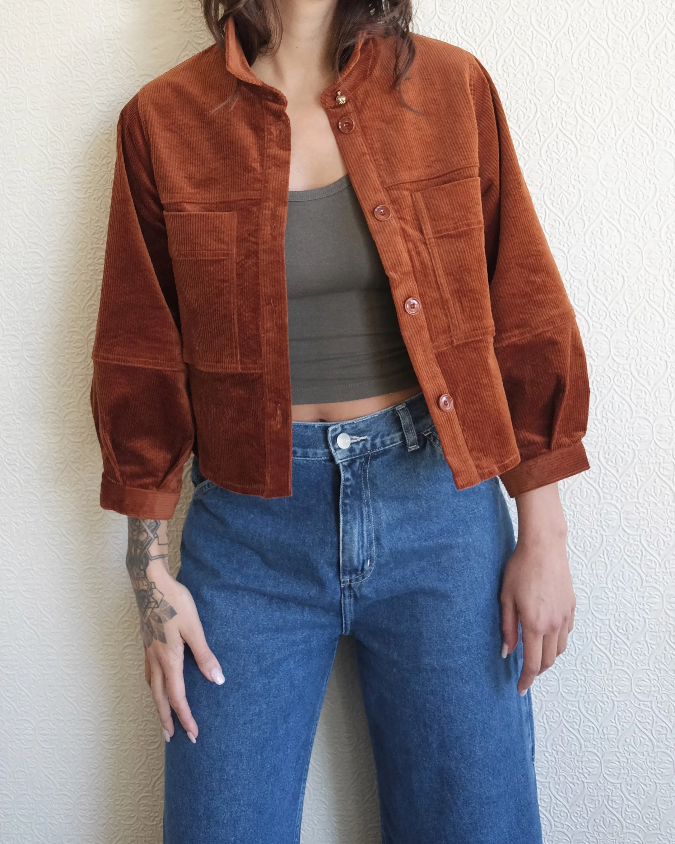 Leone Overshirt, Copper Corduroy