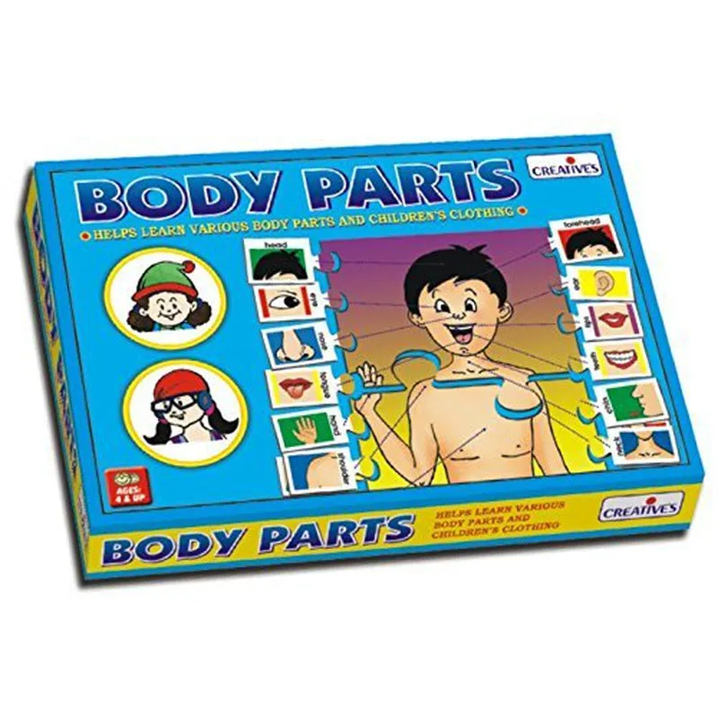 Let's Find Out Where Puzzle,  Action Words Puzzle and Body Parts Puzzle (Set of 3)