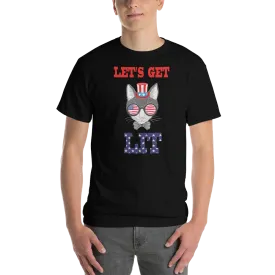 Lit Cat With Hat & Sunnies Men's Tee