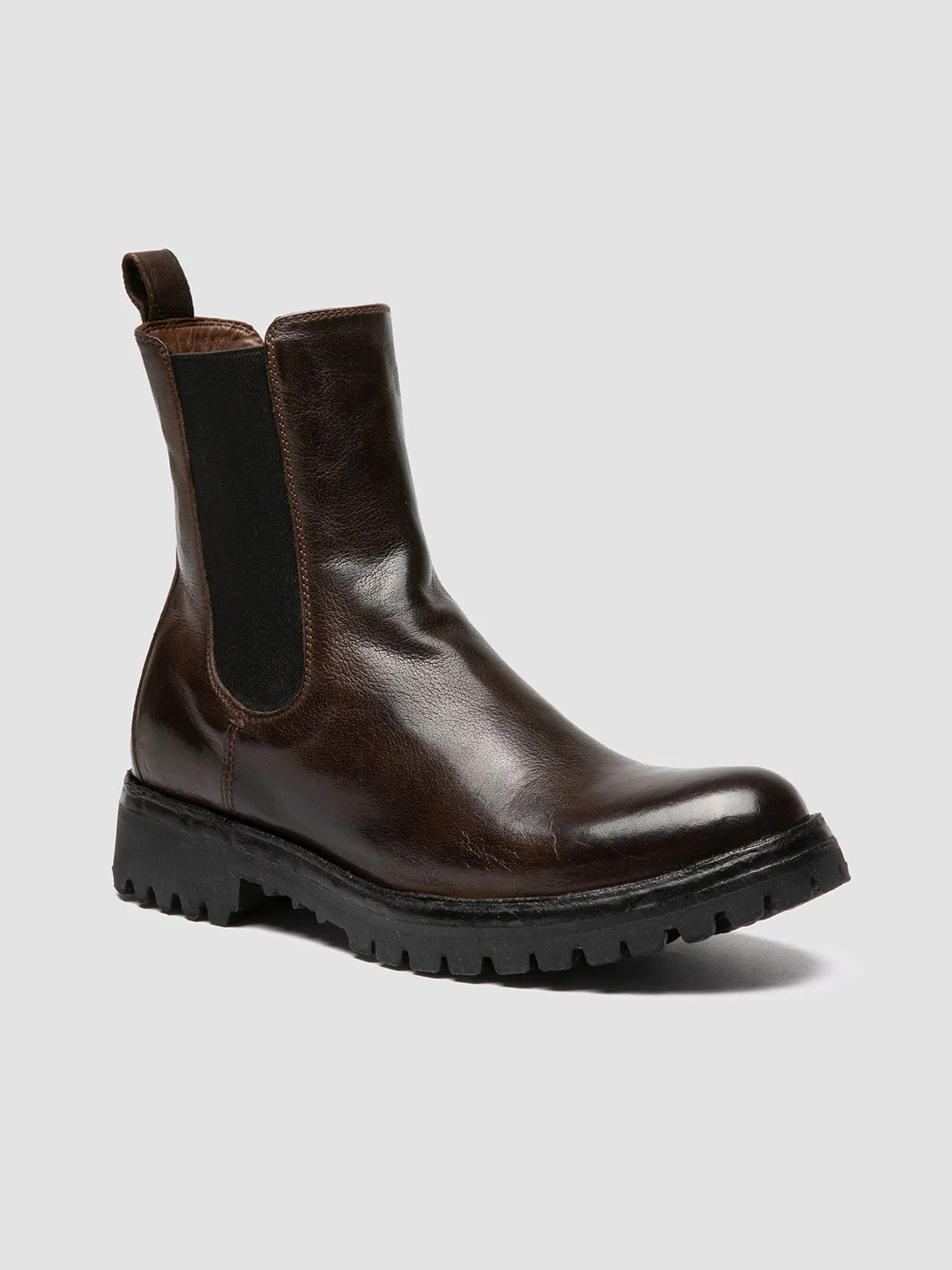 LORAINE 004 - Brown Leather Chelsea Boots