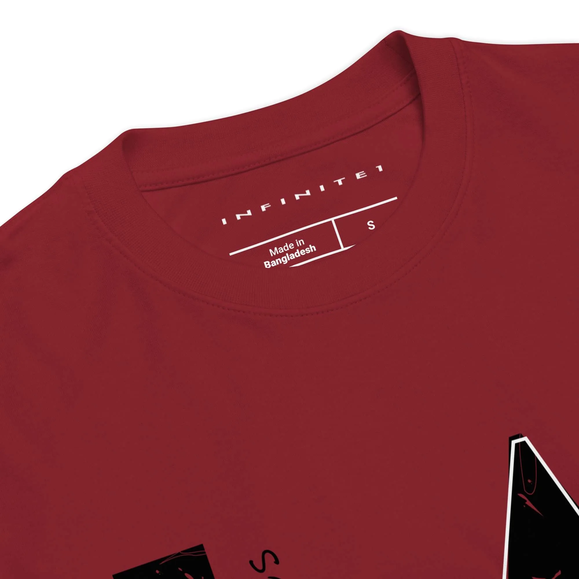 Men's Brick Red City Culture Theme Graphic Tee