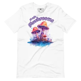 Men's Magic Mushrooms Watercolor Graphic T-Shirt