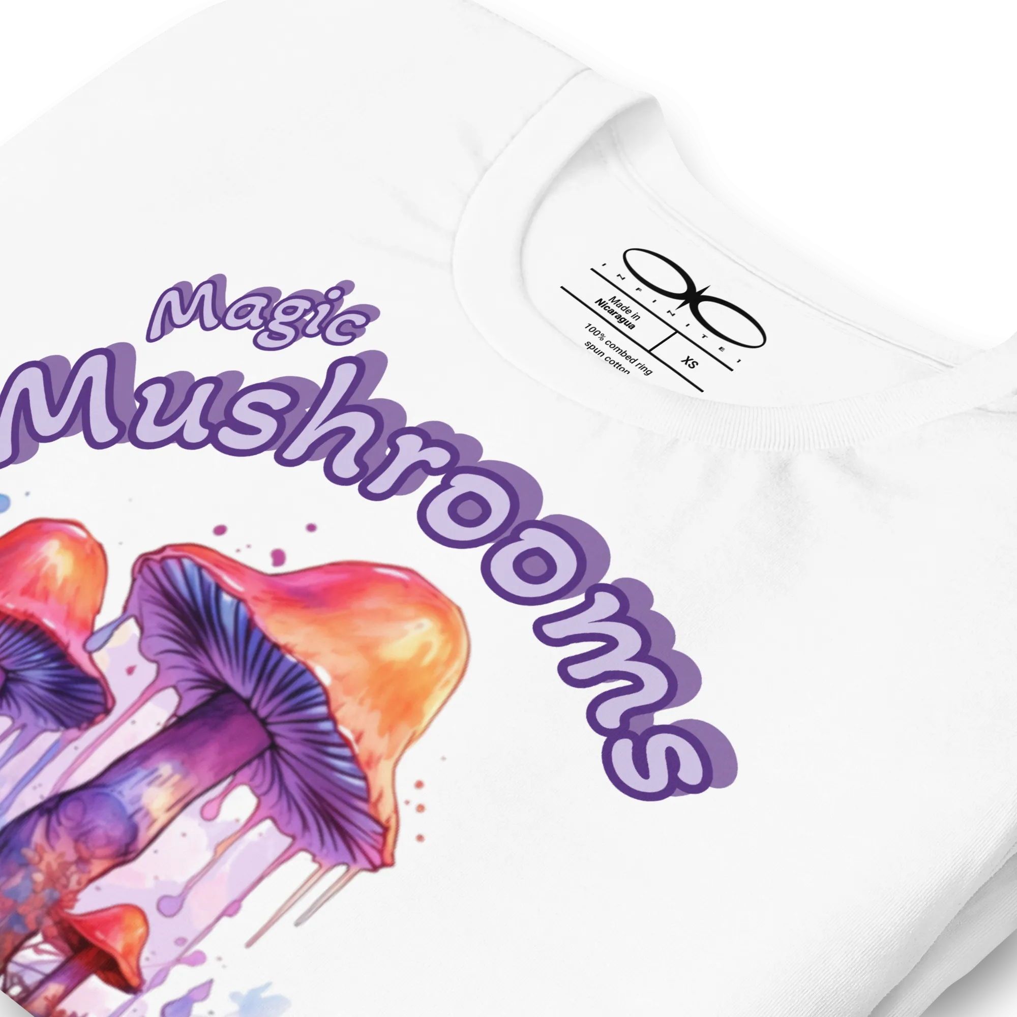 Men's Magic Mushrooms Watercolor Graphic T-Shirt