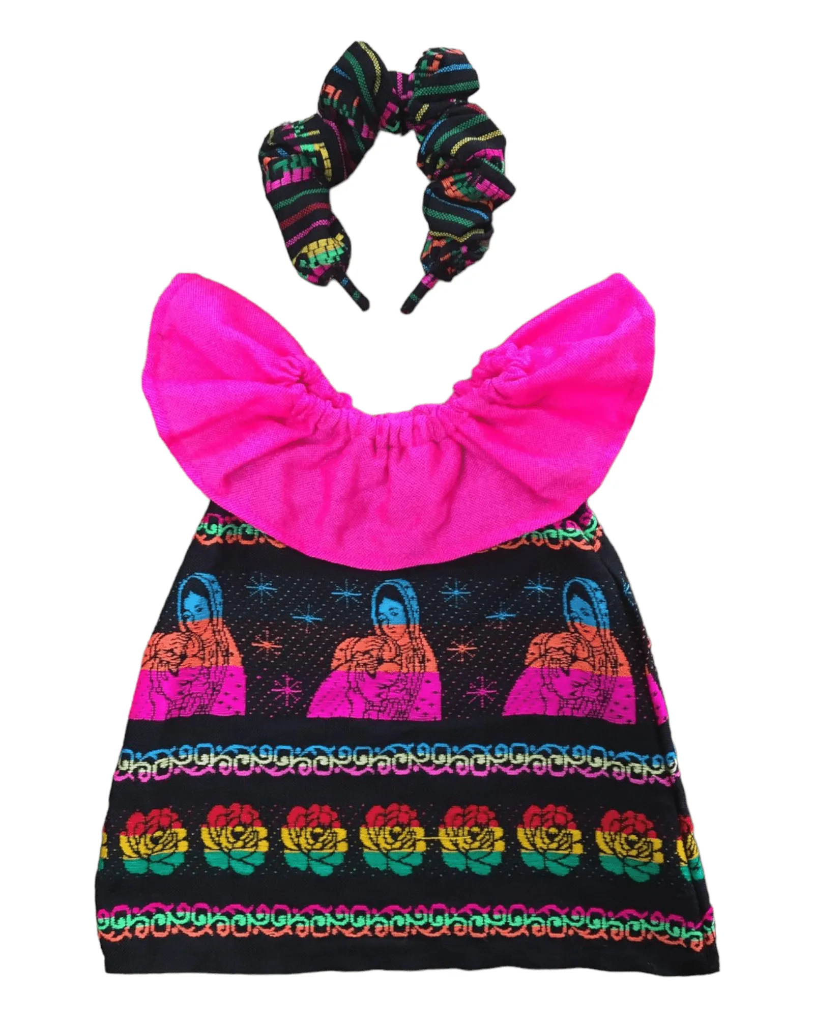 Mexican Virgen de Guadalupe Girls Dress 2 Pc