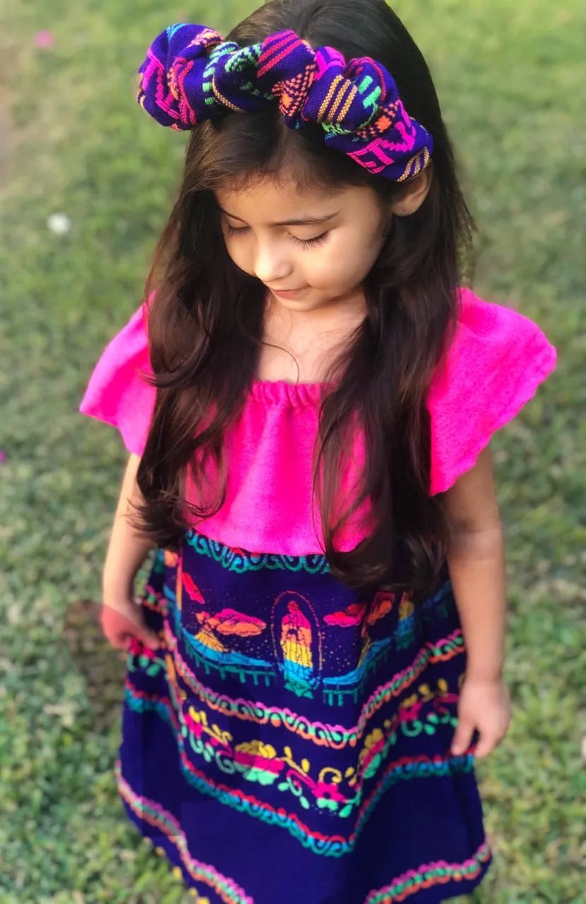 Mexican Virgen de Guadalupe Girls Dress 2 Pc