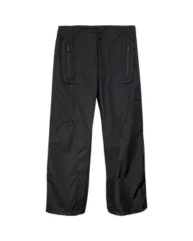 Multi zip pants black