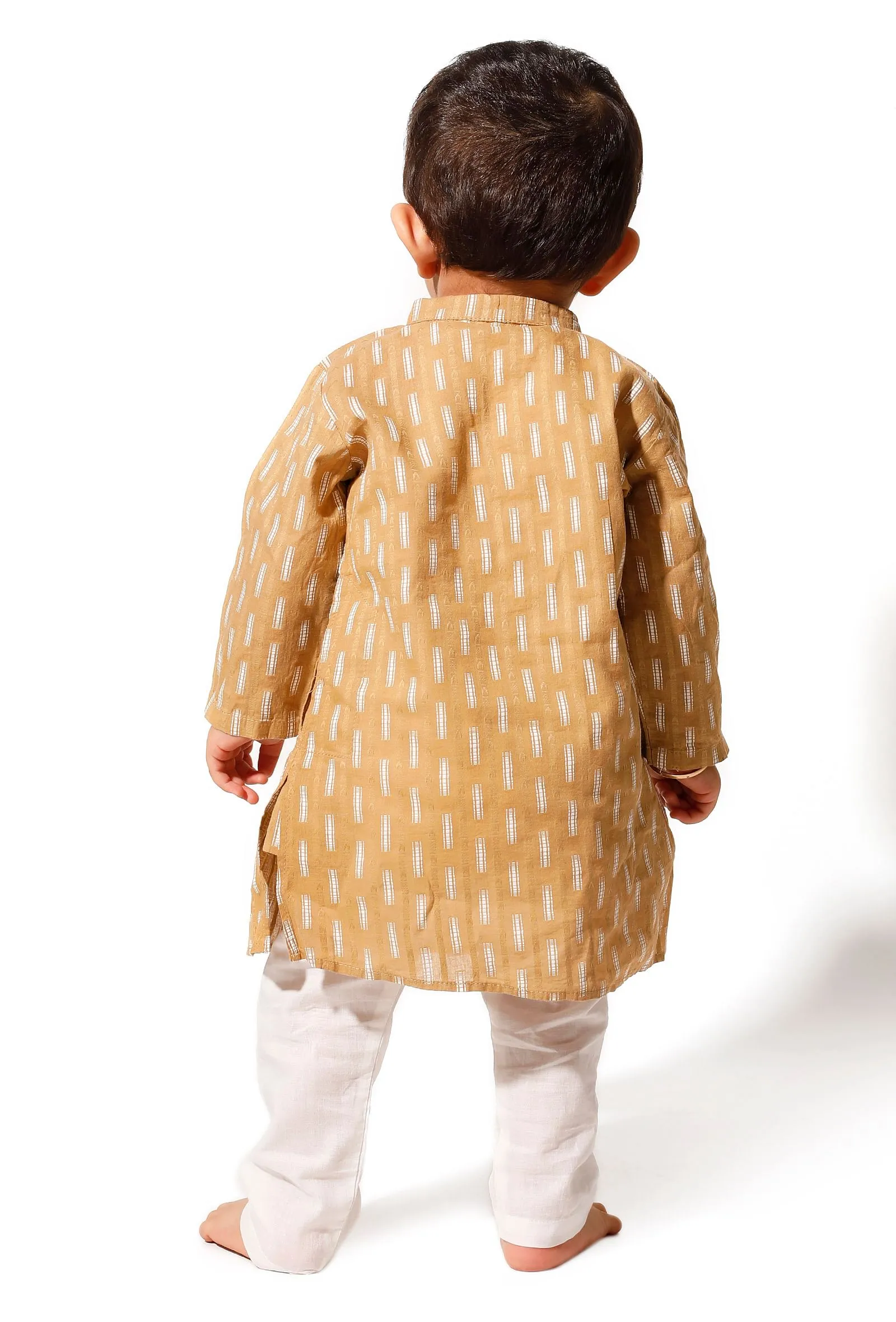 Mustard Cotton Kurta Pyjama Set