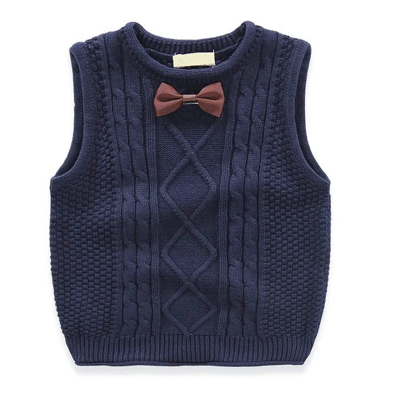 New Children's Vest for Boys Spring Autumn Knitted Baby Vests Fashion Waistcoat for Boys Baby Clothes Kids Tops Jackets colete