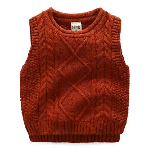 New Children's Vest for Boys Spring Autumn Knitted Baby Vests Fashion Waistcoat for Boys Baby Clothes Kids Tops Jackets colete