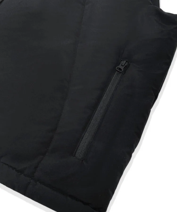 Oblique line padded vest black