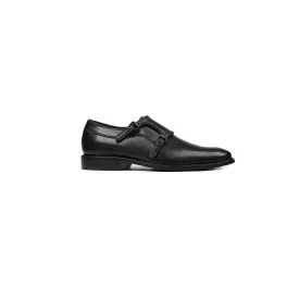 Odivelsa - Kids Black Calf Leather Double Monkstrap