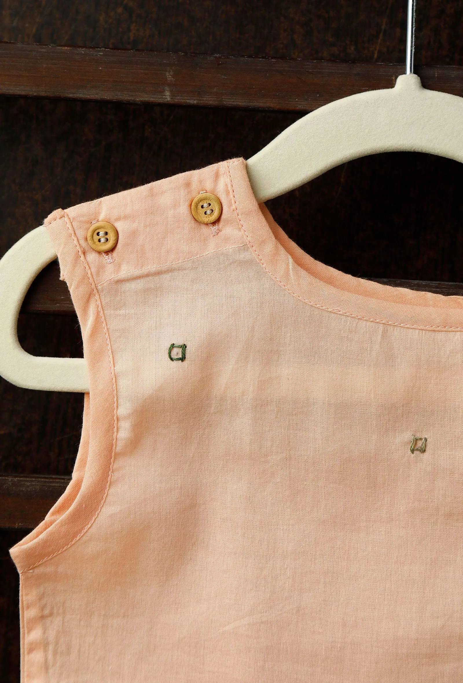 Peachy Peach Bamboo Fabric Onesie