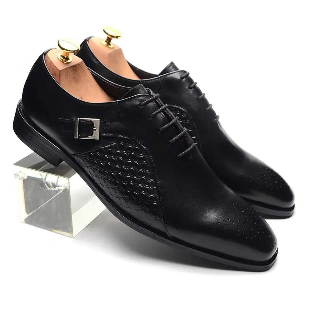 Pointed Precision Leather Dress Footwear