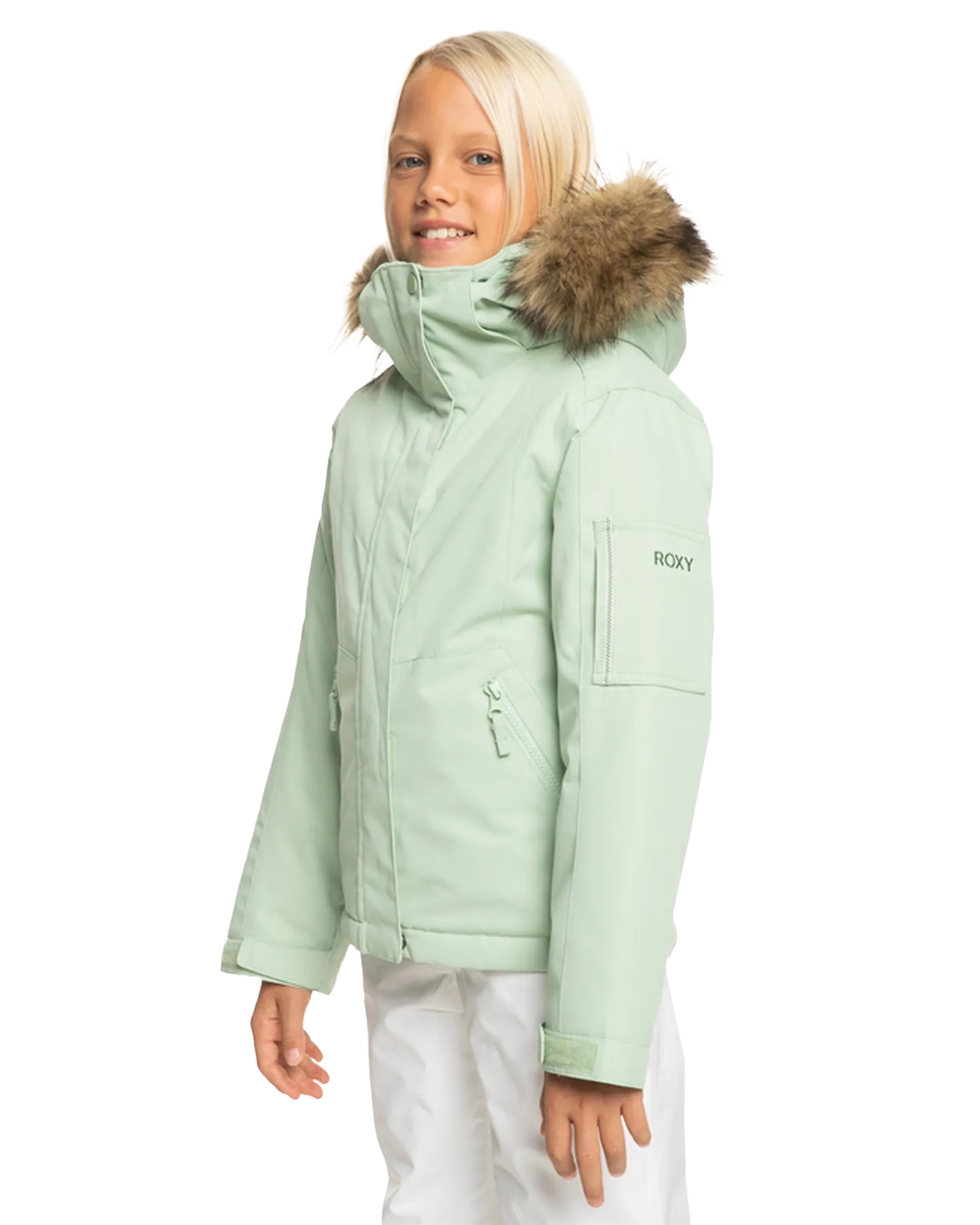 Roxy Girls' 8-16 Meade Technical Snow Jacket - Cameo Green