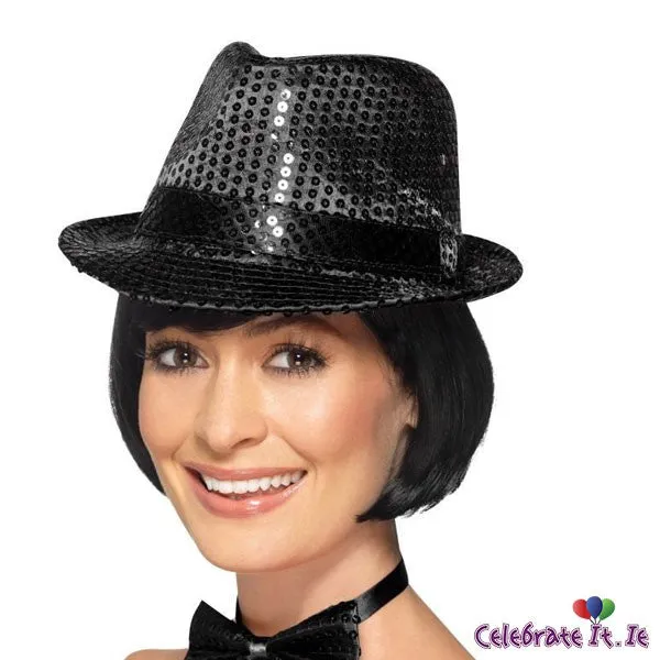 Sequin Trilby Hat