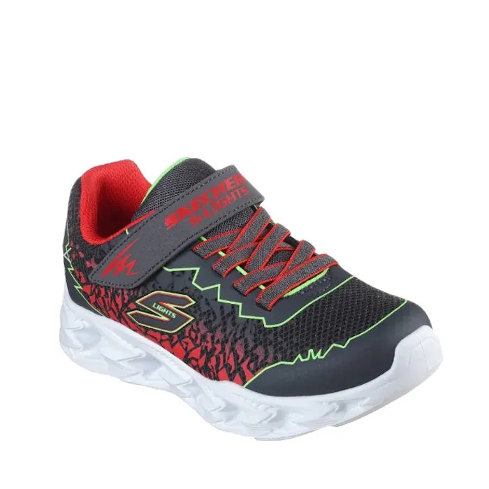 Skechers S Lights Vortex 2.0 Zorento Charcoal Lime Light Up Trainer