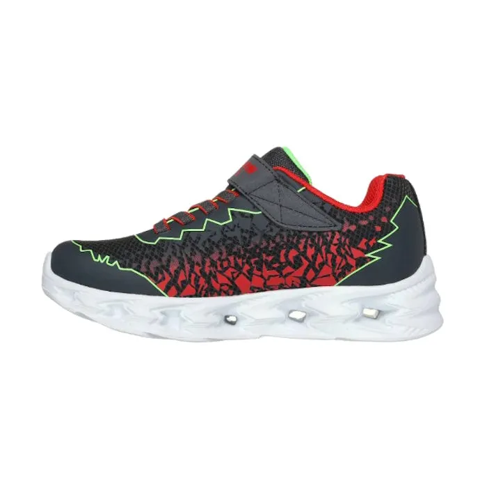 Skechers S Lights Vortex 2.0 Zorento Charcoal Lime Light Up Trainer