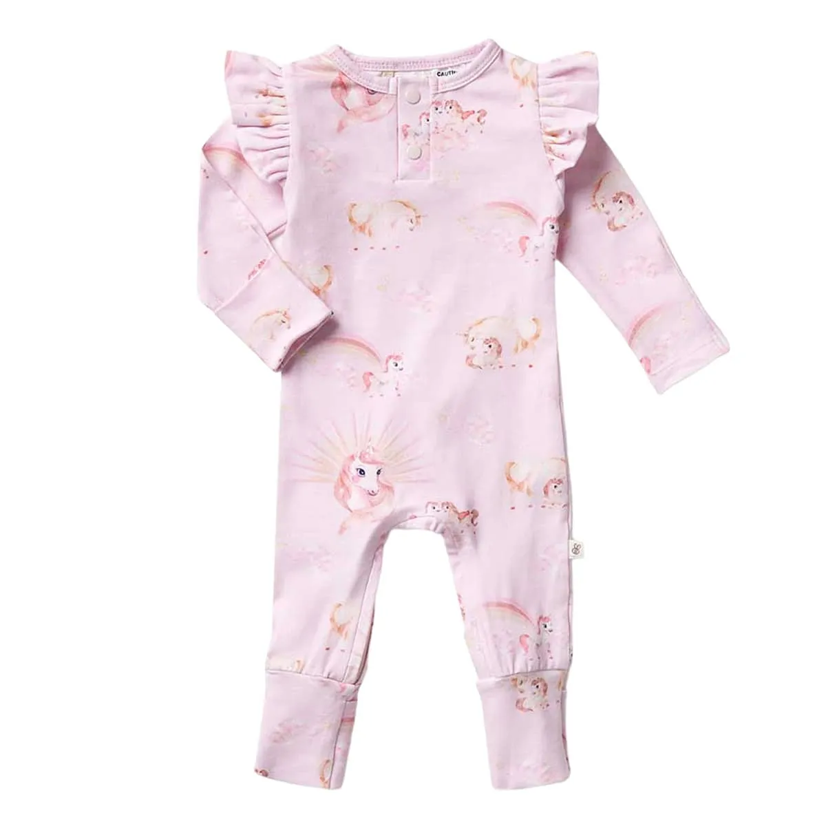 Snuggle Hunny Growsuit - Unicorn Organic