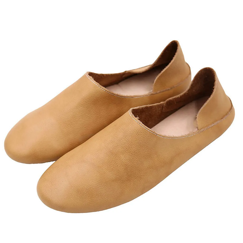 Spring Summer Soft Bottom Leather Flat Women's Shoes | Gift Shoes